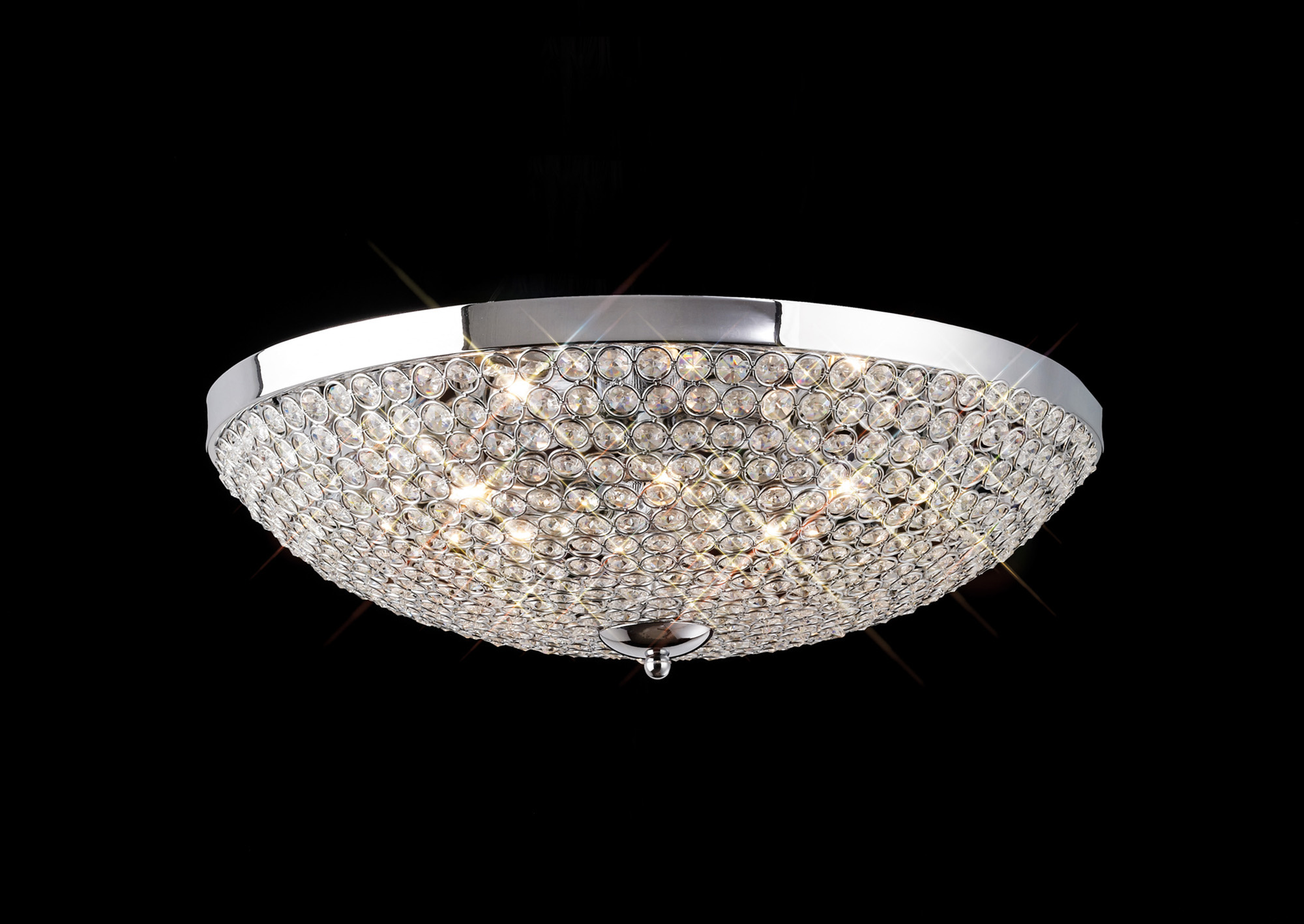 IL30189  Ava Crystal  Flush Ceiling 9 Light